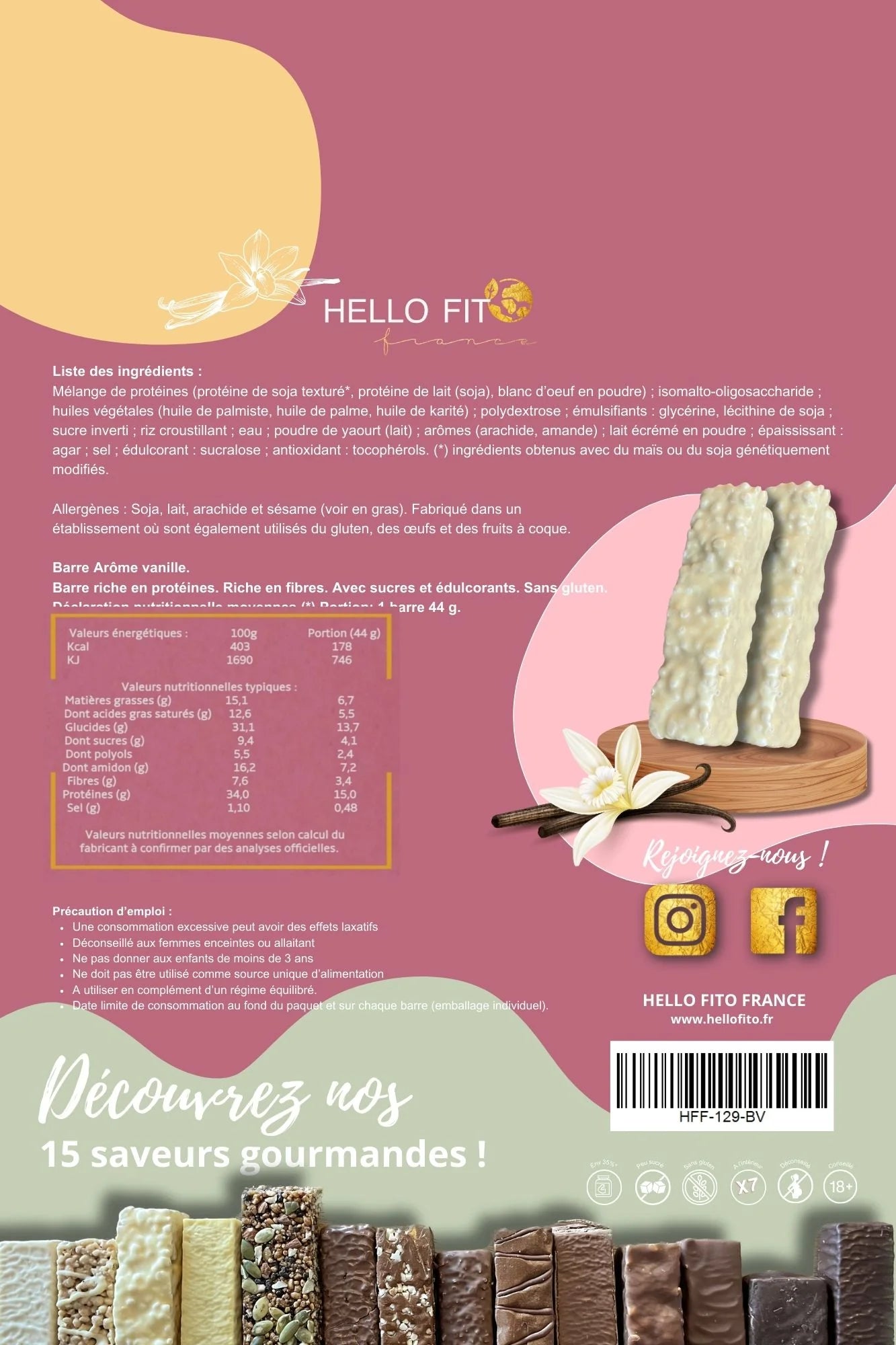 Barres VANILLE FLUFFY