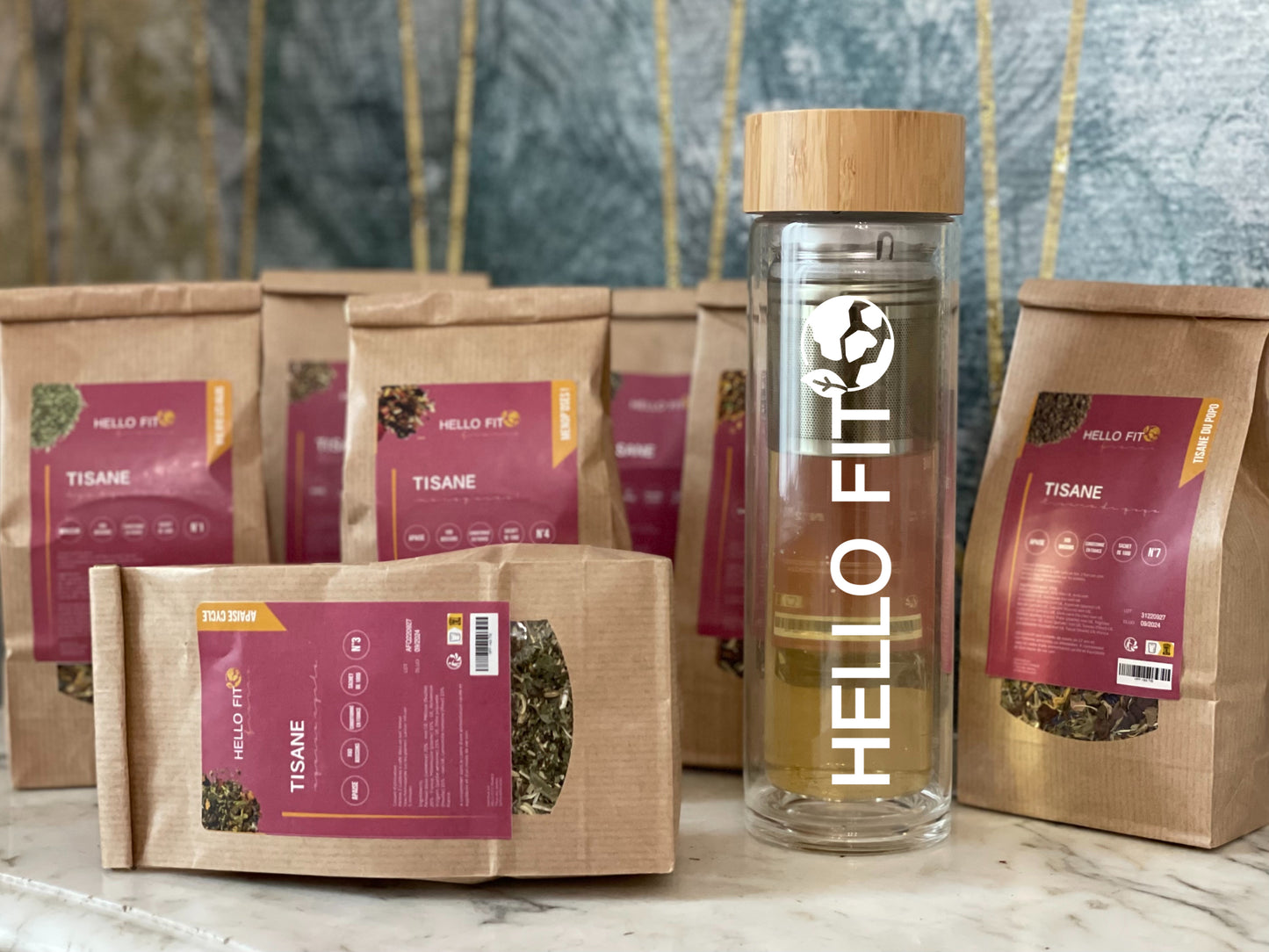 GOURDE VERRE + infuseur